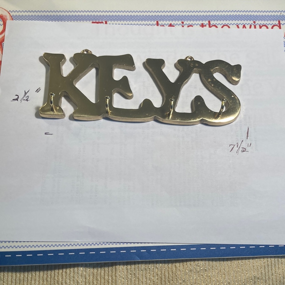 Solid brass key rack